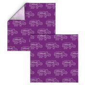 Hippo Calligram Purple