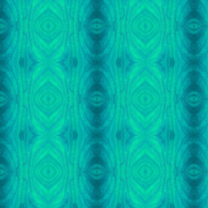 Taro leaves abstract, symmetrical,  in blue green tones