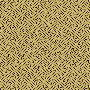 Japanese Pattern black gold