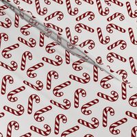 Dark Christmas Candy Apple Red Candy Canes on White