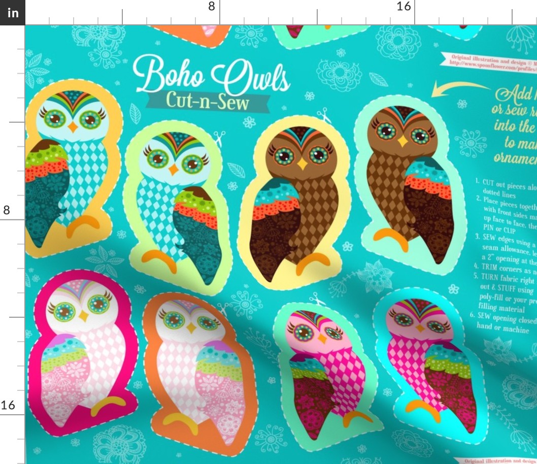 Cut N Sew Boho Owls