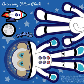 Astronaut Cut & Sew Pillow Doll -MINKY (Fat Quarter)