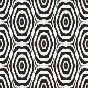 black and white abstract with hexagonal mosaic by rysunki_malunki