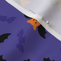 halloween bats on purple by rysunki_malunki