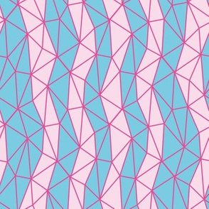 netting stripes in pink and blue by rysunki_malunki