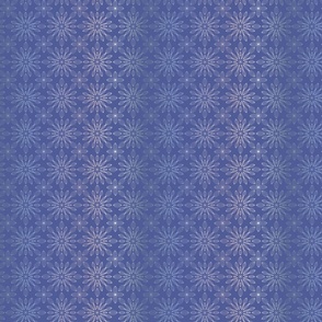 Christmas snowflakes ornament on blue by rysunki_malunki