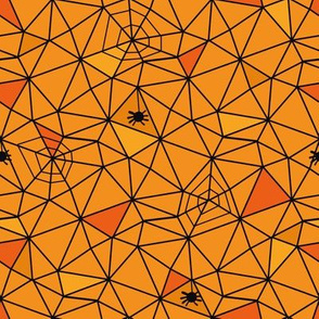 spiderwebs in orange by rysunki_malunki