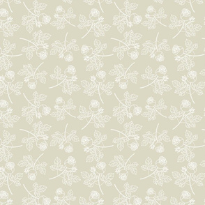 White roses line art pattern