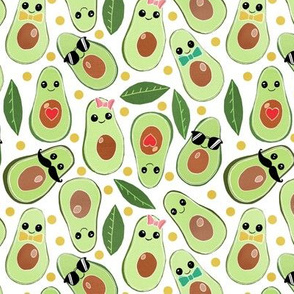 Stylish Avocados on White - Small Scale