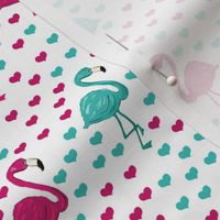 Flamingos and Hearts