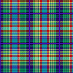 Christiane's tartan - sapphire, ruby, jade, turquoise