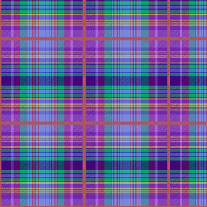 Lynda's tartan - violet, mauve, royal purple