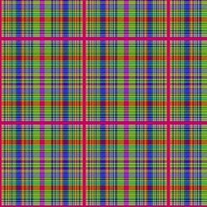 Pedram's tartan - grass green, crimson, cobalt