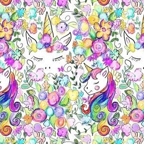 Unicorns + Flowers ((Small Scale))