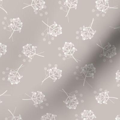 Berry Blossom Toss: Taupe Floral Scatter