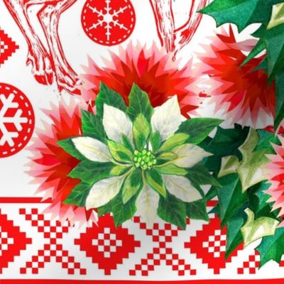 ReindeerToileXmasFlowers150