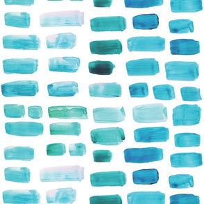 rotated aquamarine watercolor mosaic 