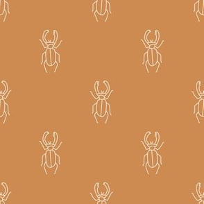 Seamless background beetle gender neutral baby pattern.