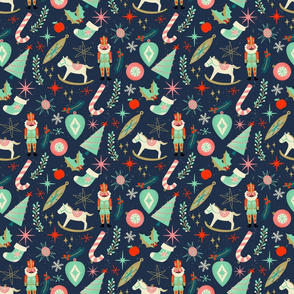 Atomic 50s Maximalist Holiday darkblue