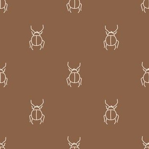 Seamless background stag beetle gender neutral baby pattern.