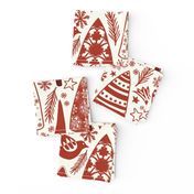 Red & White Christmas - Medium - Red, Off-White