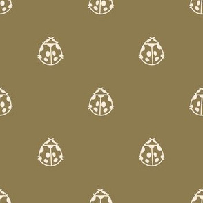 Seamless background ladybug gender neutral baby pattern.