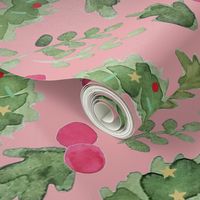 holiday greenery- rosy cheeks