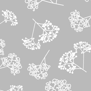 Grey and white gypsophila pattern