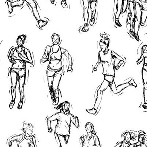 Female Runners Sketches