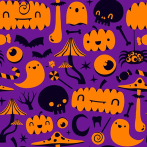 Funny halloween holiday kawaii cute pattern 