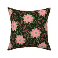 Maximalist Pink Poinsettia - Large Scale 12in.