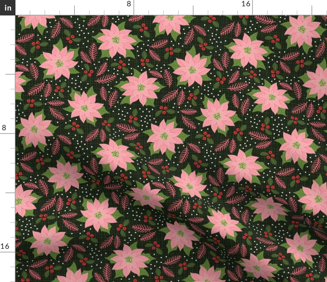 Maximalist Pink Poinsettia - Med Scale 8in