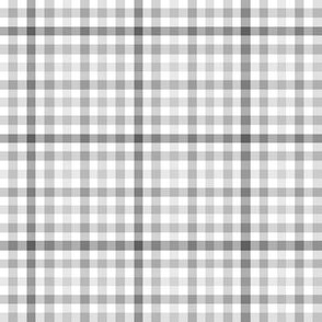 Grey, black, white plaid coordinate