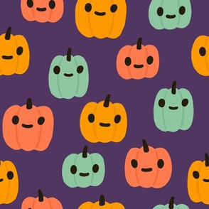 Halloween smiling pumpkins