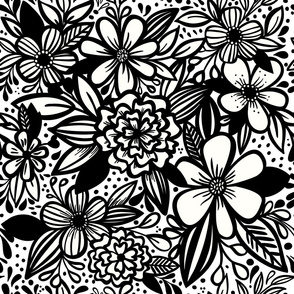 Inky Maximalist Florals 