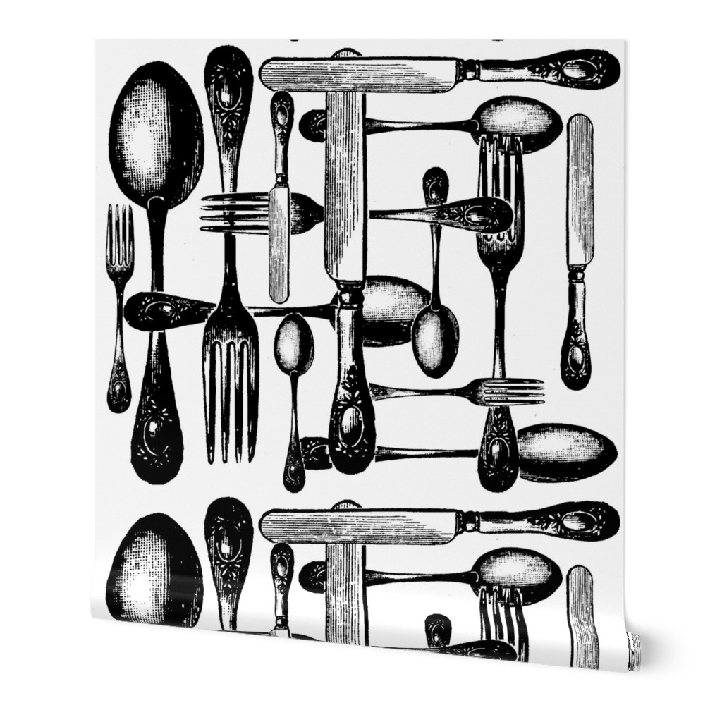 Cutlery Black and White