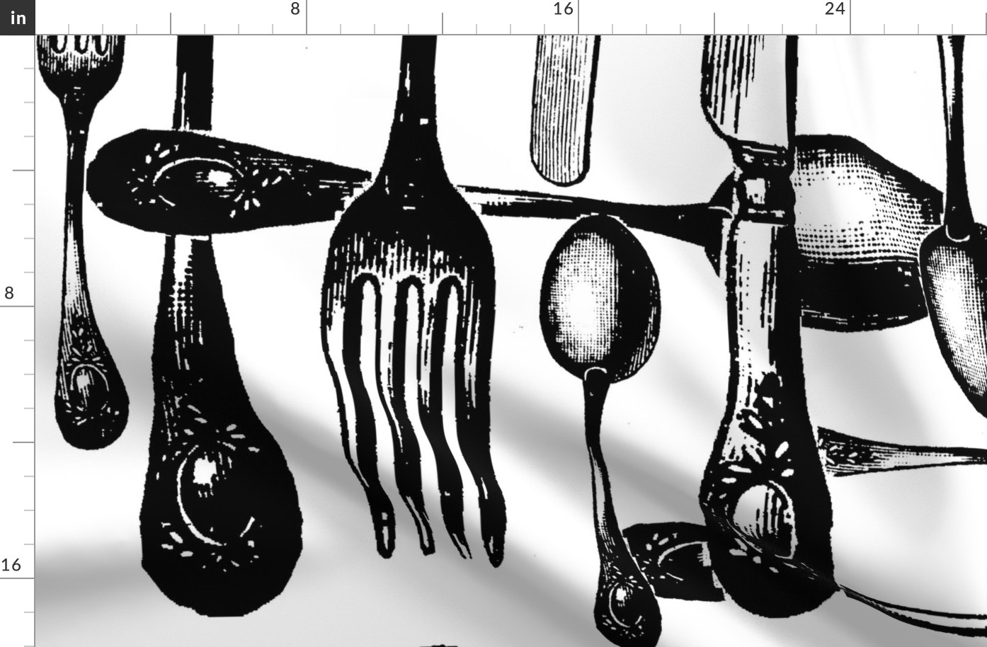 Cutlery Black and White