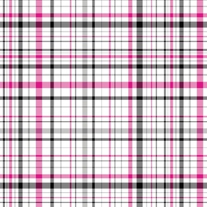 Rose, pink, black, gray plaid