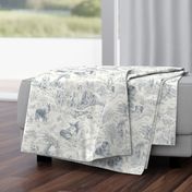 Country Dogs Toile Gray