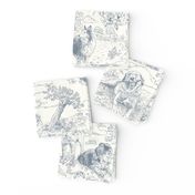 Country Dogs Toile Gray