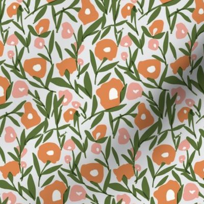 melimba ORANGE_PINK POPPIES grey