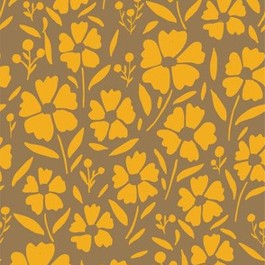 melimba GOLDENROD FLORAL brown