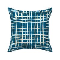 Modern Plaid on Teal