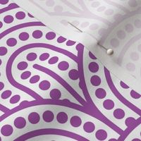 Geometric Pattern: Dotted Arch: Purple on White