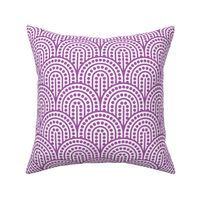 Geometric Pattern: Dotted Arch: Purple on White