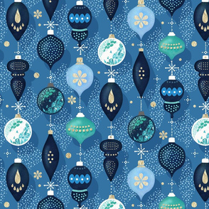 Christmas ornaments blue