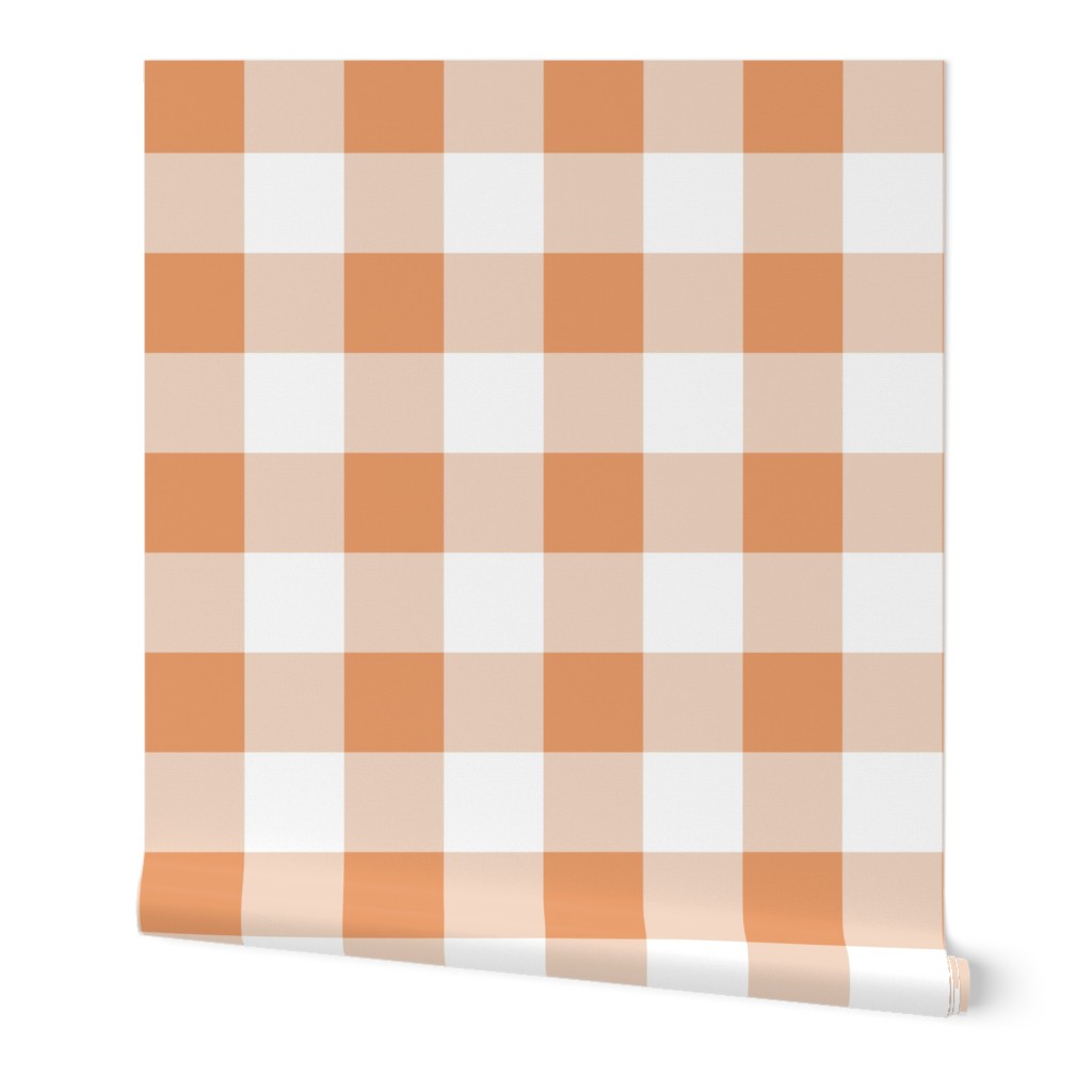 Peachy Gingham 2x2