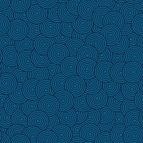 Cobalt blue geometric Japanese design