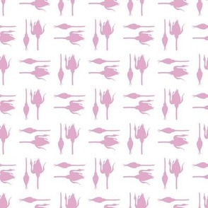 Sophisticated pink rosebud geometric pattern