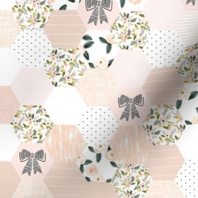 hexies: blush, pink, olive